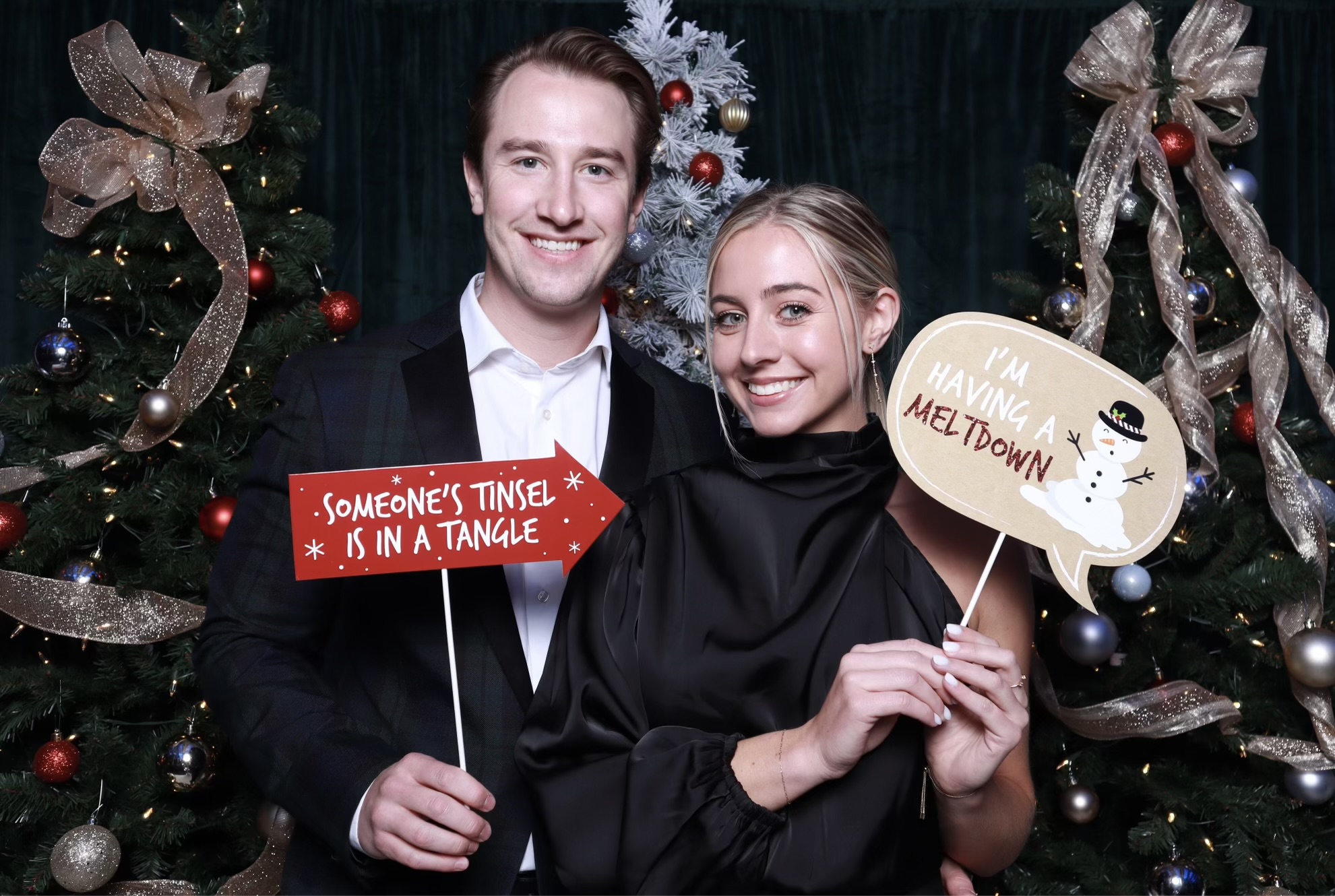 Holiday party photo booth